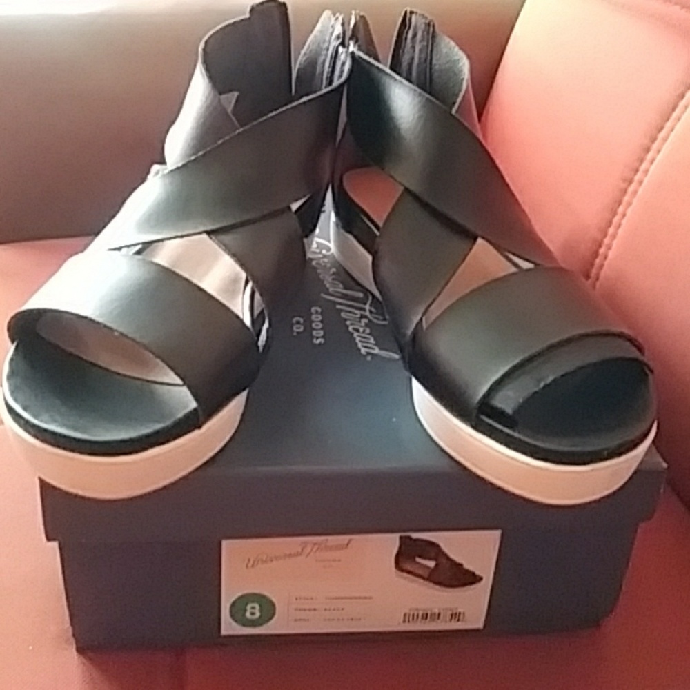 Beautiful leather strapped sandal wedges...